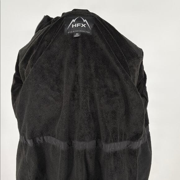 HFX Womens Black Hooded Zip Up Fleece Loned Jacket Size M - Picture 5 of 13